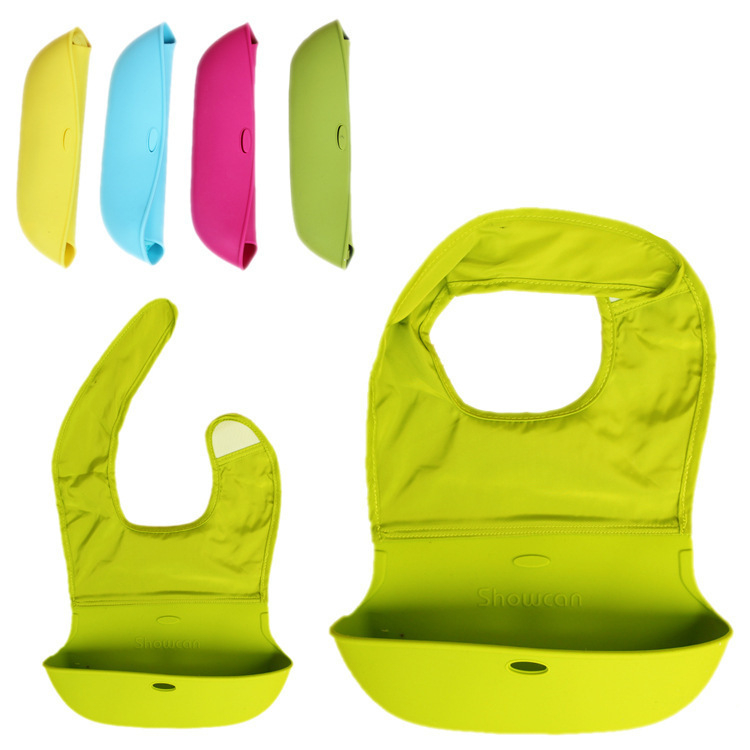 Waterproof Roll Up Silicone Dribble Bib