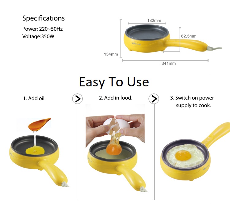 Multi-Functional 2-in-1 Non-Stick Mini Electric Skillet