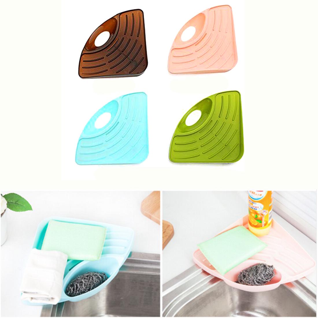 Triangular Self Draining Sink Dish