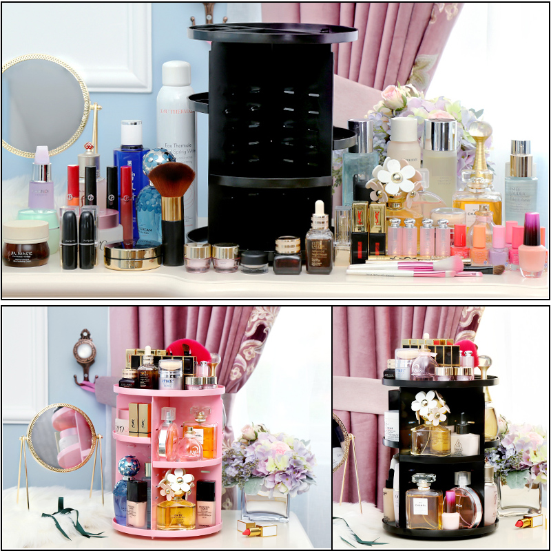 360° Rotating Makeup Organizer