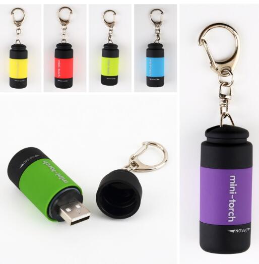 Mini Keychain USB Rechargeable Pocket Torch