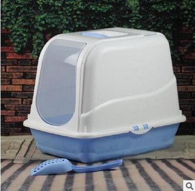 Closed Cat Litter Box With Maintenance Litter Scoop