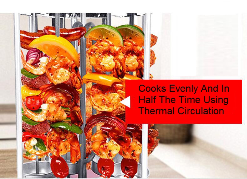 Indoor Vertical Smokeless Electric Rotating Grill