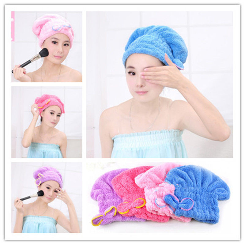 Quick Hair Drying Microfiber Hair Towel Cap