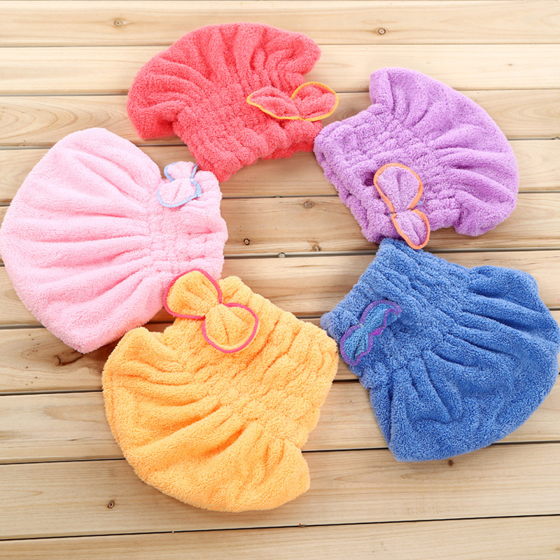 Quick Hair Drying Microfiber Hair Towel Cap