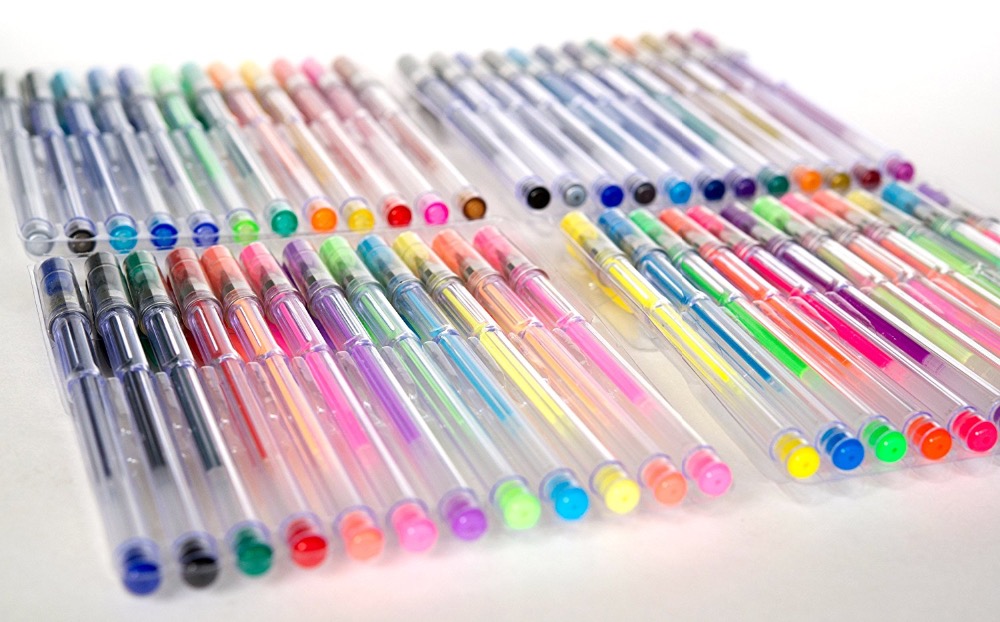 48 pcs Metallic Pastel Neon Glitter Gel Pens