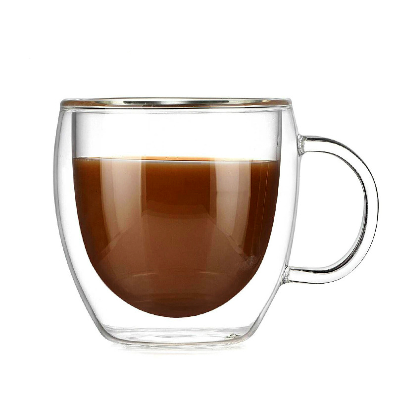 Double Wall Insulated Glass Coffee Cup