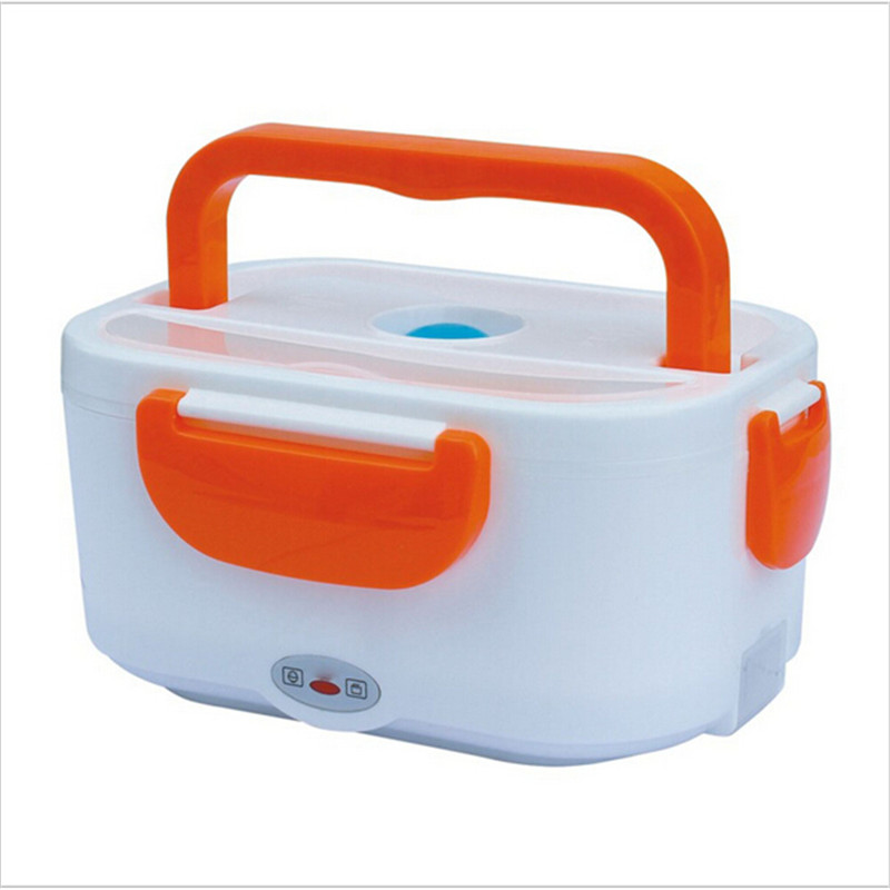 Portable Electric Heated Lunch Box With Spoon