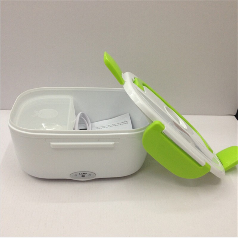 Portable Electric Heated Lunch Box With Spoon