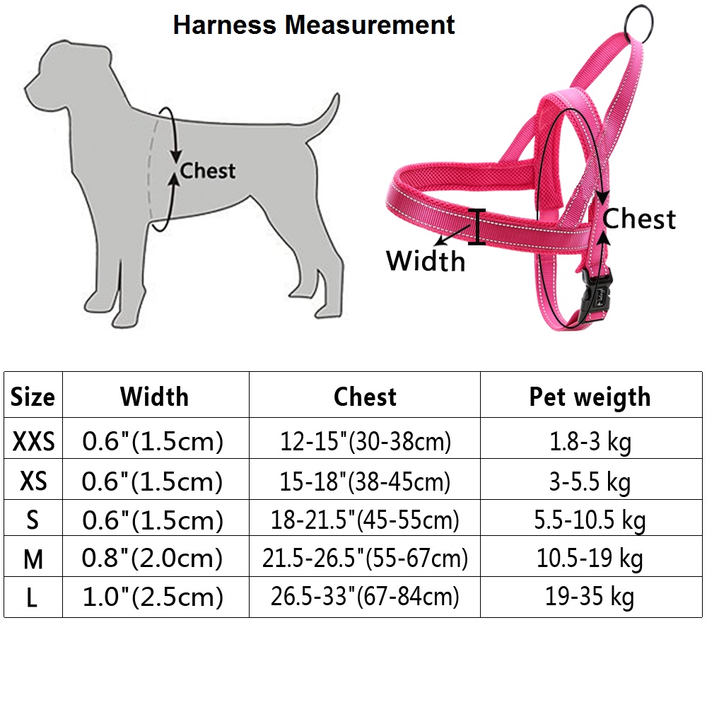 2-in-1 Reflective Nylon Harness And Leash