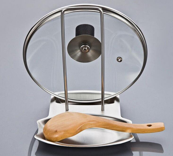 2-in-1 Stainless Steel Pot Lid Holder