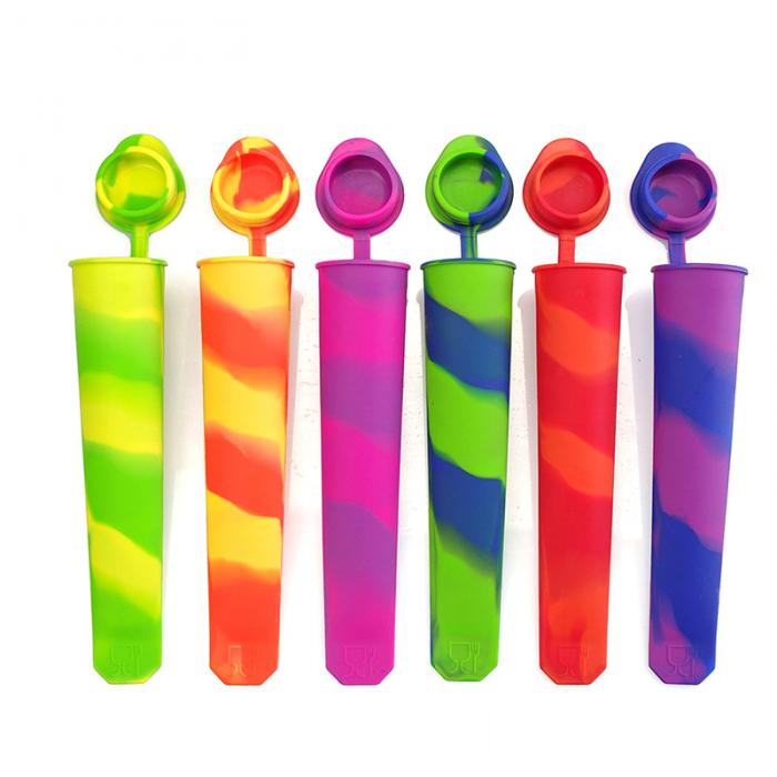 6 Pcs Silicone Push Popsicle Mold