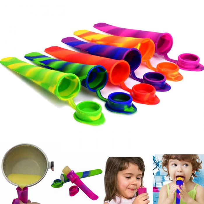 6 Pcs Silicone Push Popsicle Mold