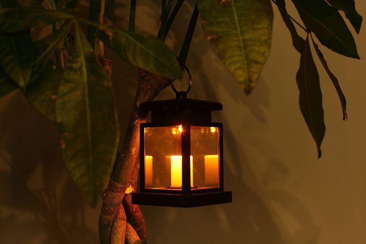 Set of 4 Solar Lighting Outdoor Hanging Lantern