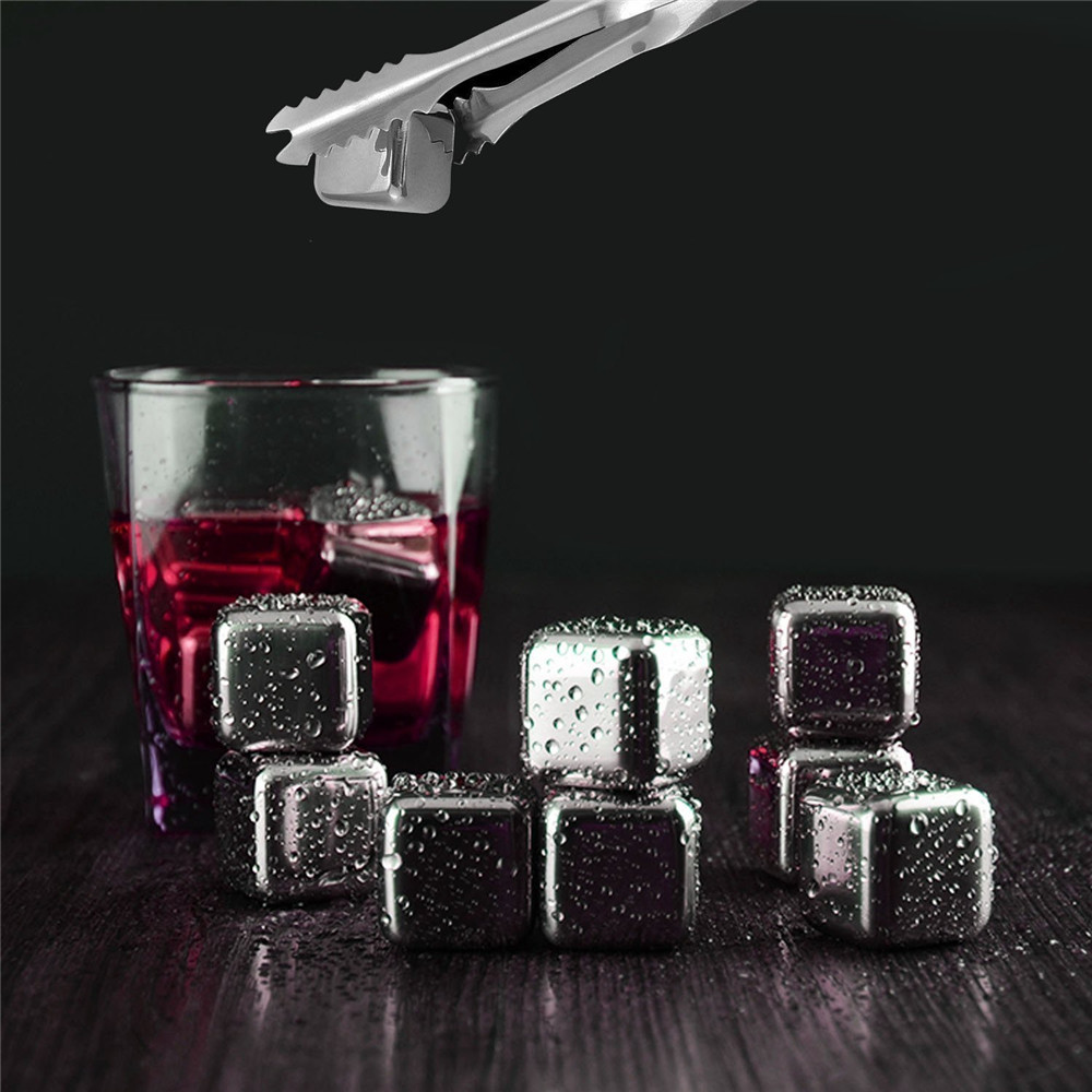 Reusable Stainless Steel Ice Cubes (Set of 8)
