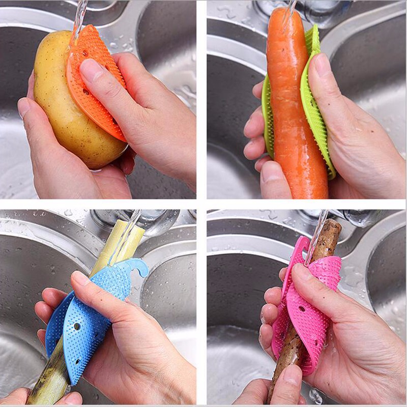 Multifunctional Double Sided Silicone Kitchen Brush