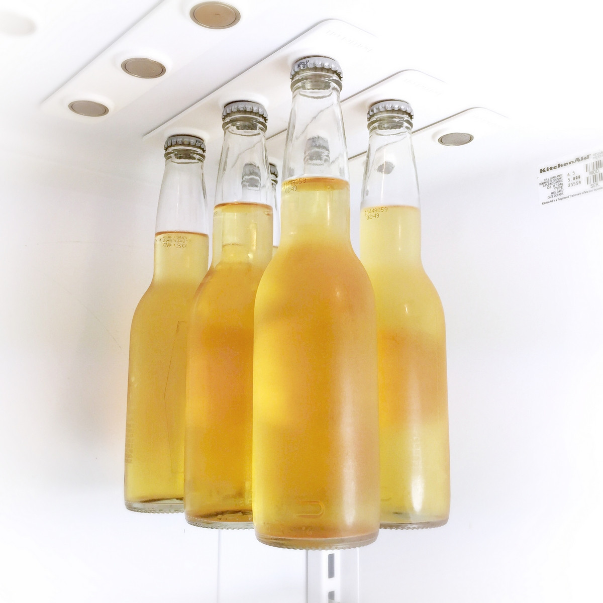 Magnetic Bottle Hanger (2 Strips, Holds 6 Bottles)