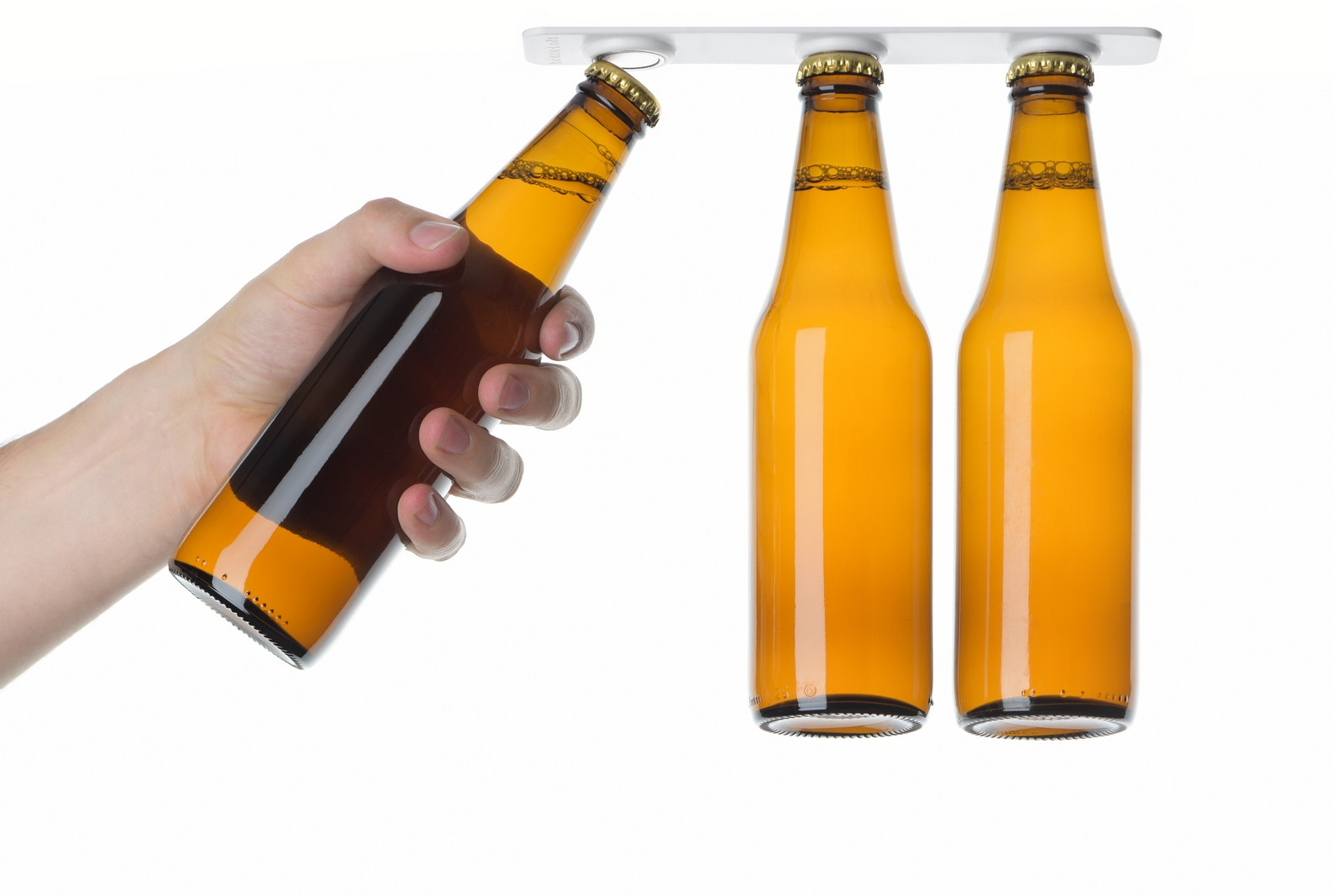 Magnetic Bottle Hanger (2 Strips, Holds 6 Bottles)