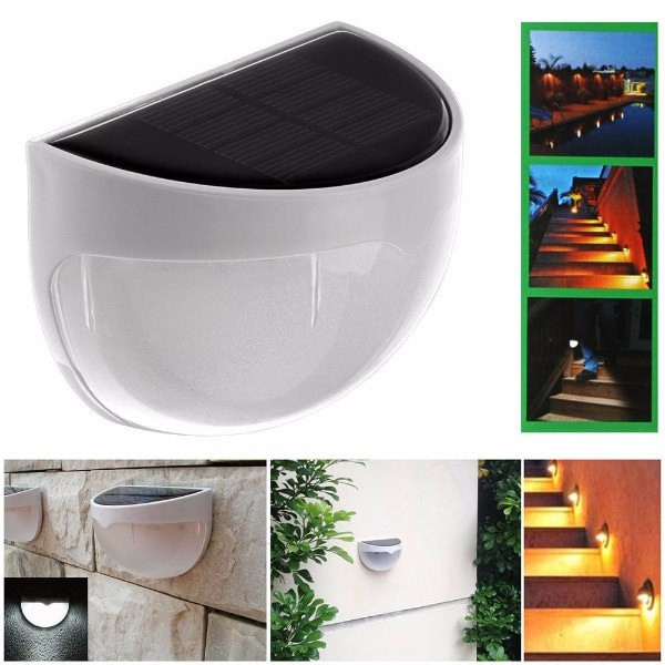 Solar Powered Outdoor Lamp Wall Mounted Semi Circle