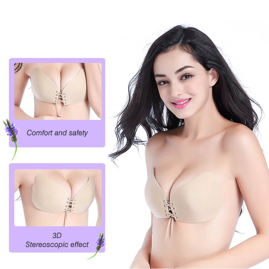 Strapless Stick On Push Up Adhesive Bra