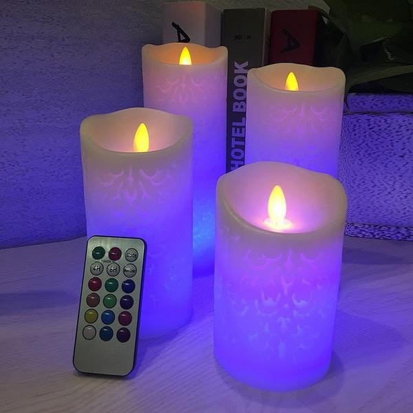 Flameless Battery Powered LED Candles (Set of 3)