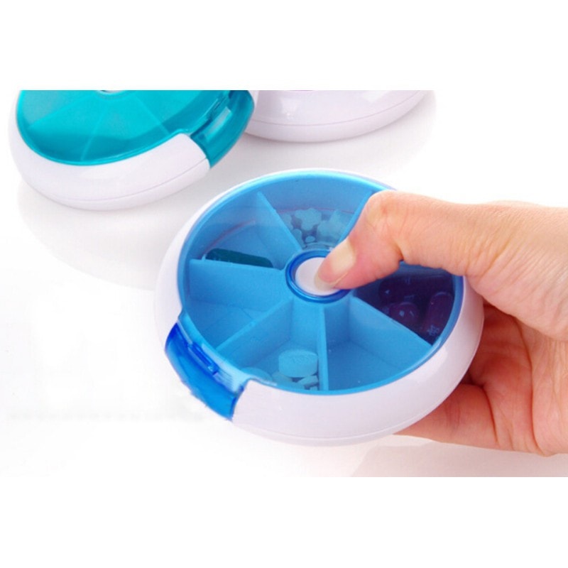 Pill Organizer Round Container Box