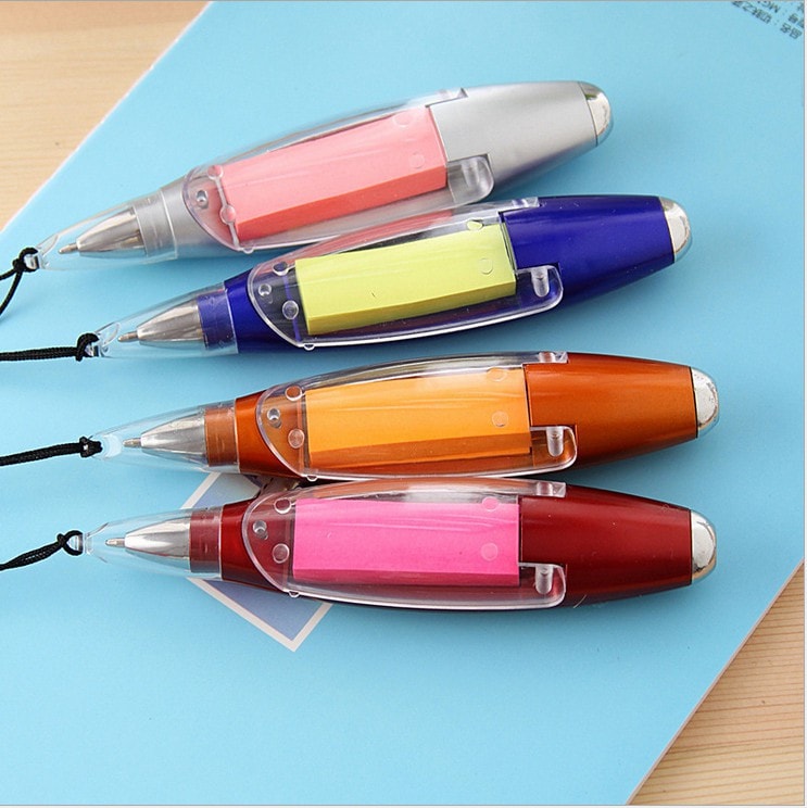 Pen Flashlight with Sticky Notes (Pack of 12)