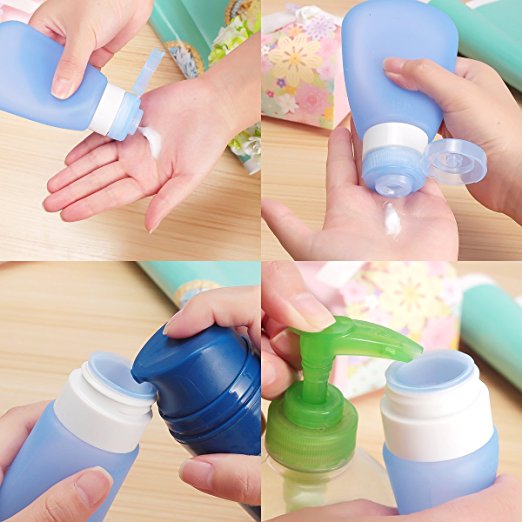 Silicone Bottle Reusable Travel Containers (Set of 3)