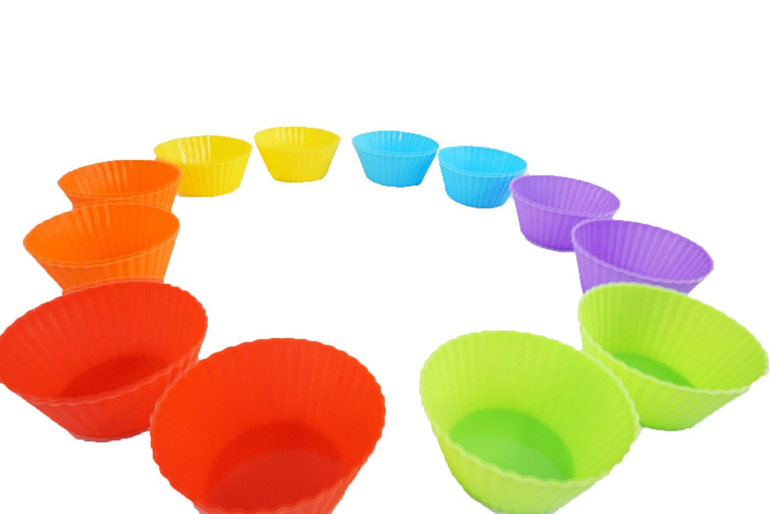 Silicone Baking Cups Reusable Silicone Liners (Set of 12)