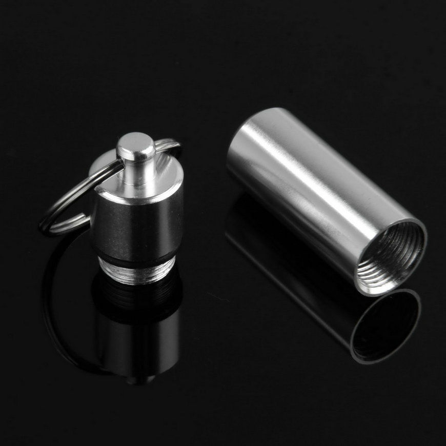 Keychain Pill Holder Aluminum Pill Container