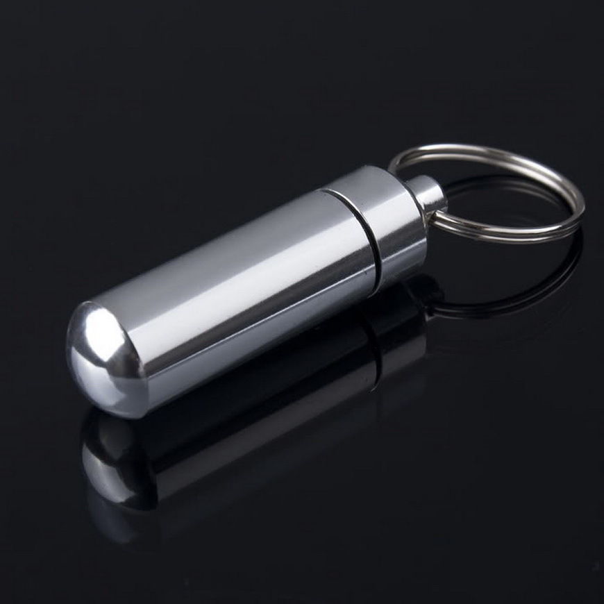 Keychain Pill Holder Aluminum Pill Container