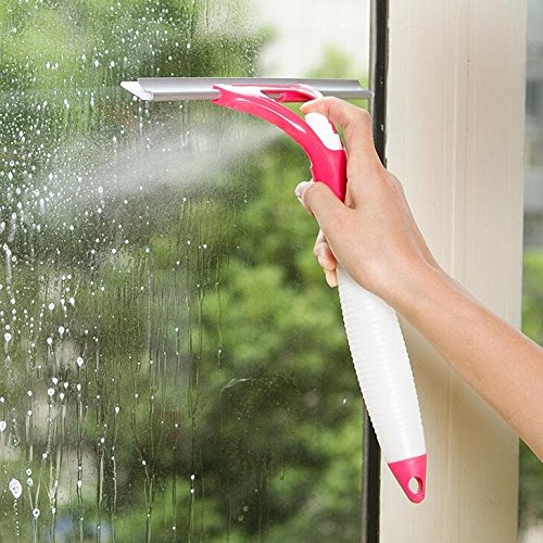 Glass Window Squeegee with Sprayer 2in1