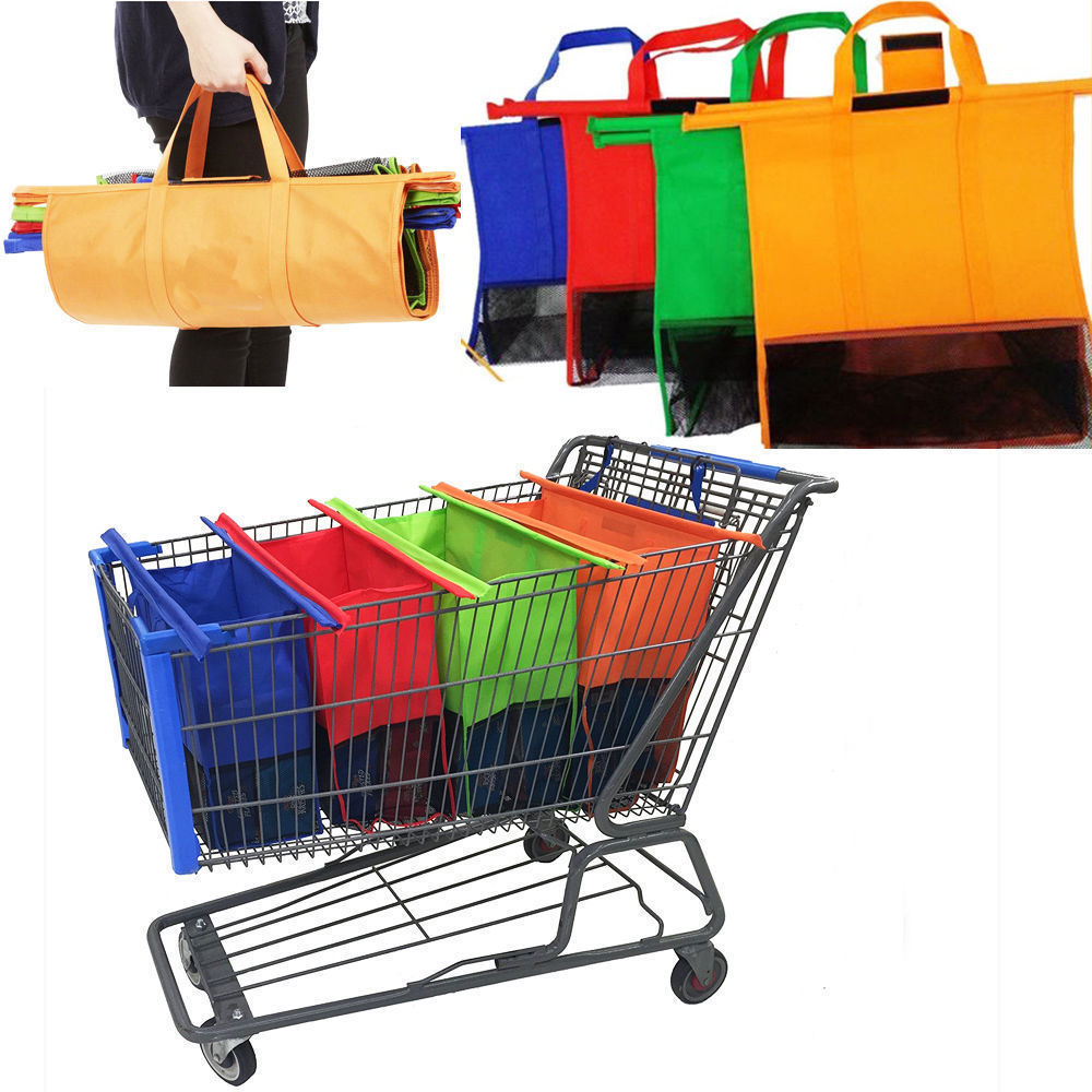 Reusable Shopping Trolley Bags (Set of 4)