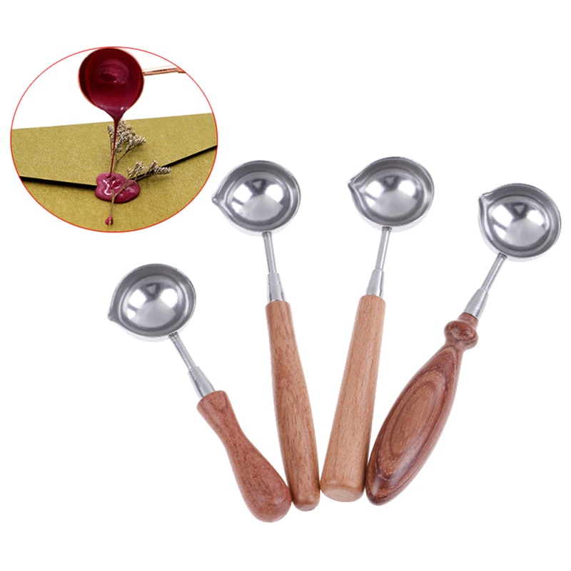 Sealing Wax Spoon with Wooden Handle