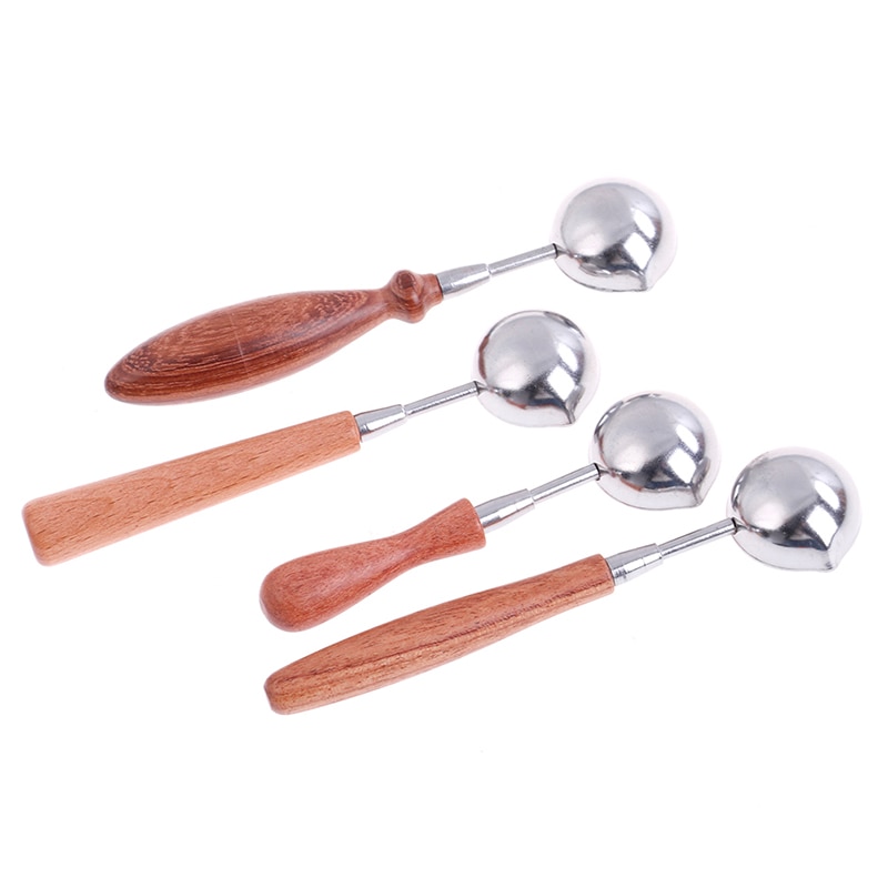 Sealing Wax Spoon with Wooden Handle