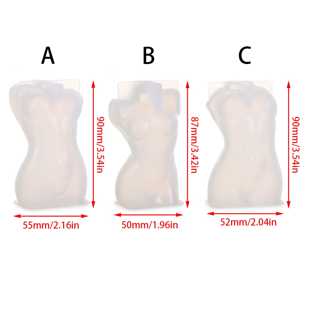Silicone 3D Female Body Candle Mold