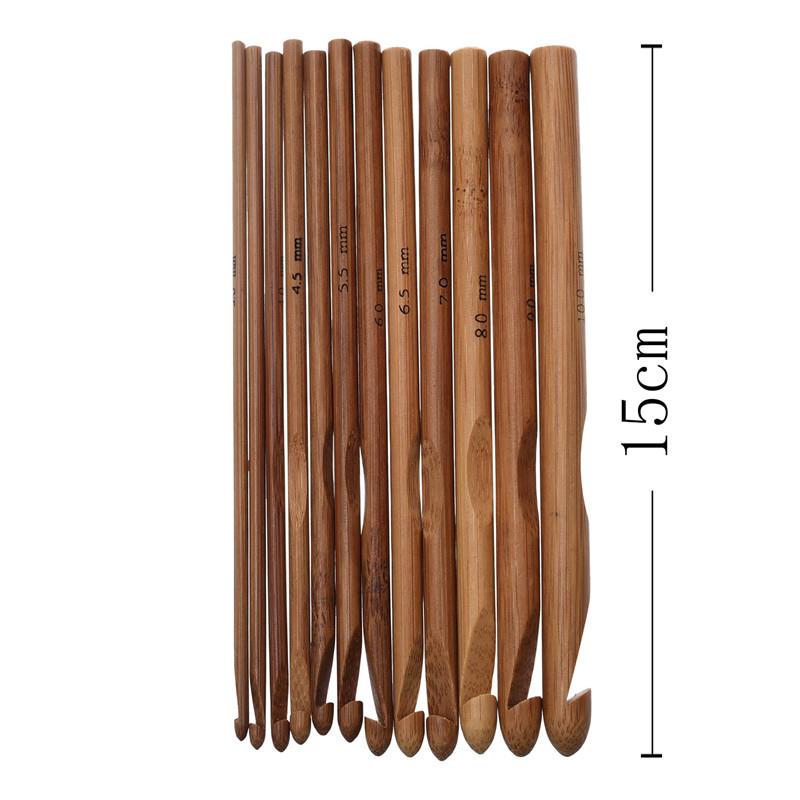 Bamboo Crochet Hooks Set (12pcs)