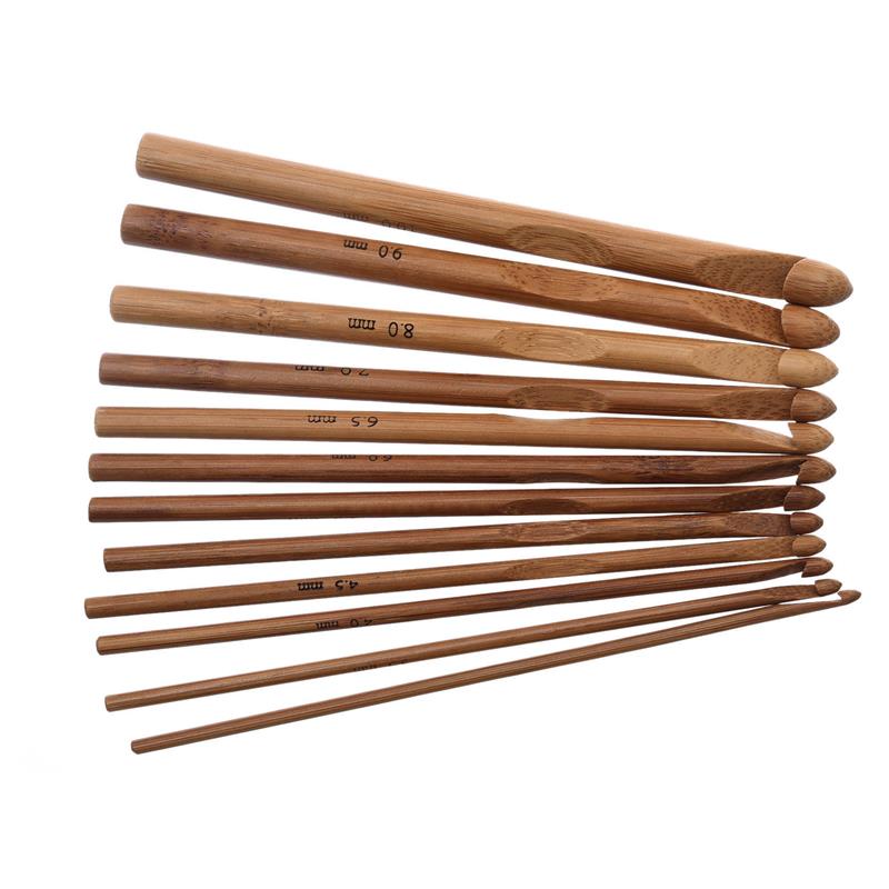 Bamboo Crochet Hooks Set (12pcs)