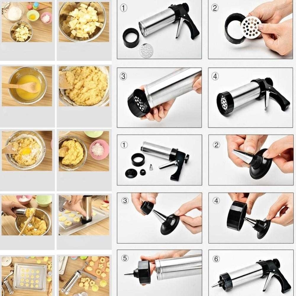 Cookie Press Gun Dough Piping Tool