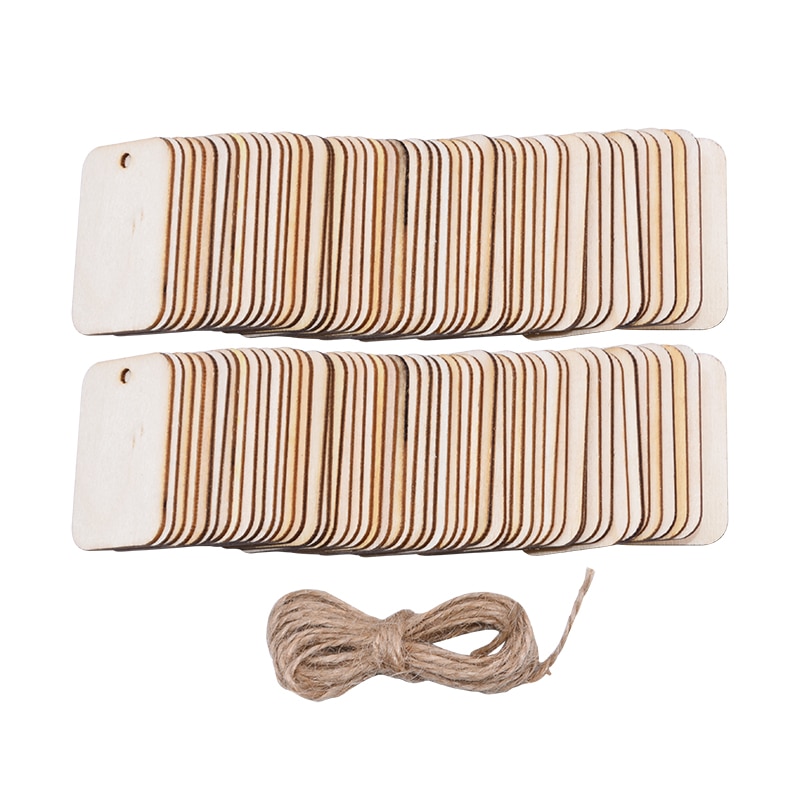 Wooden Tags Blank Labels (50pcs)