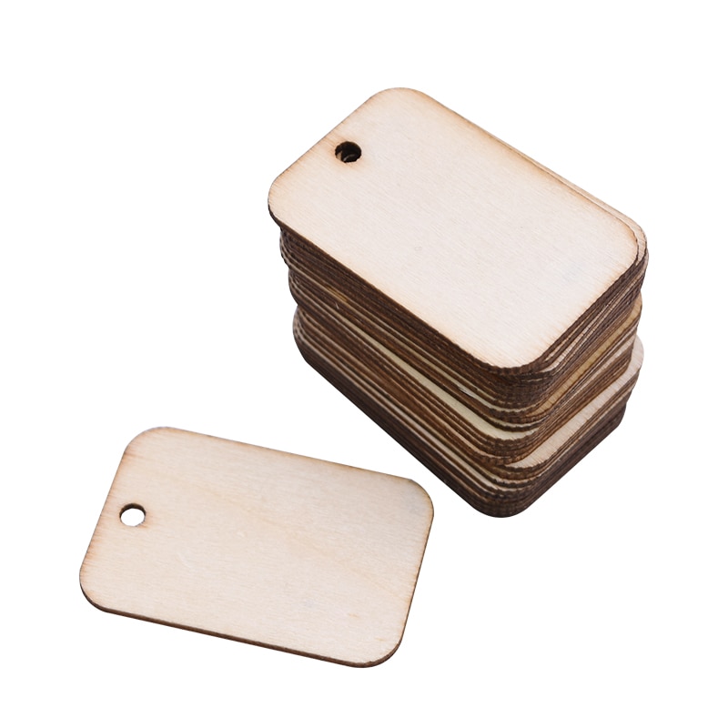 Wooden Tags Blank Labels (50pcs)