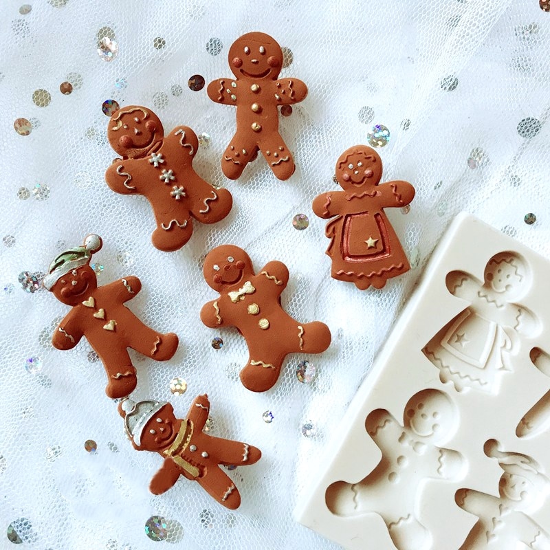 Gingerbread Mold 6-Slot Silicone Mold