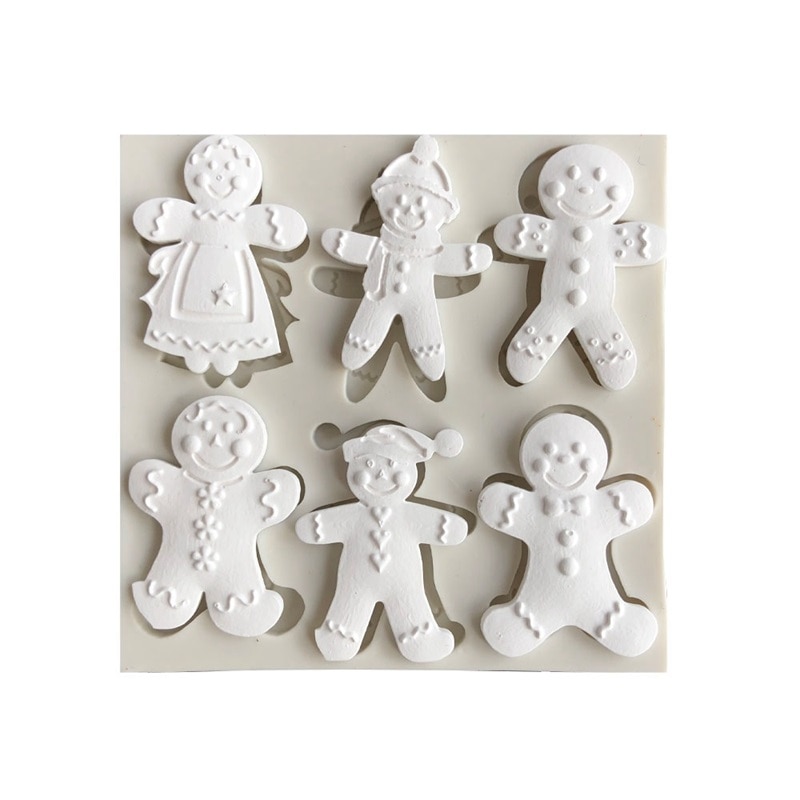 Gingerbread Mold 6-Slot Silicone Mold