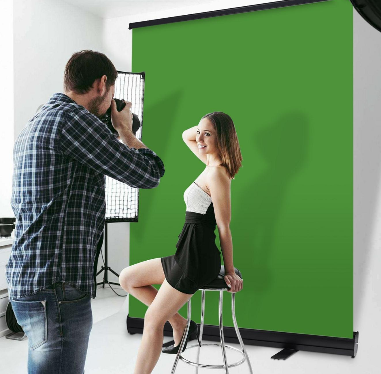 Collapsible Green Screen Pull-up Style