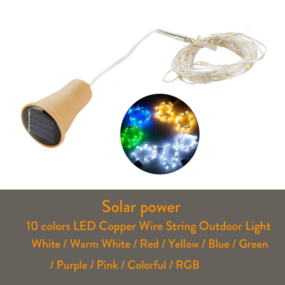 Cork Bottle Light Solar LED Decor