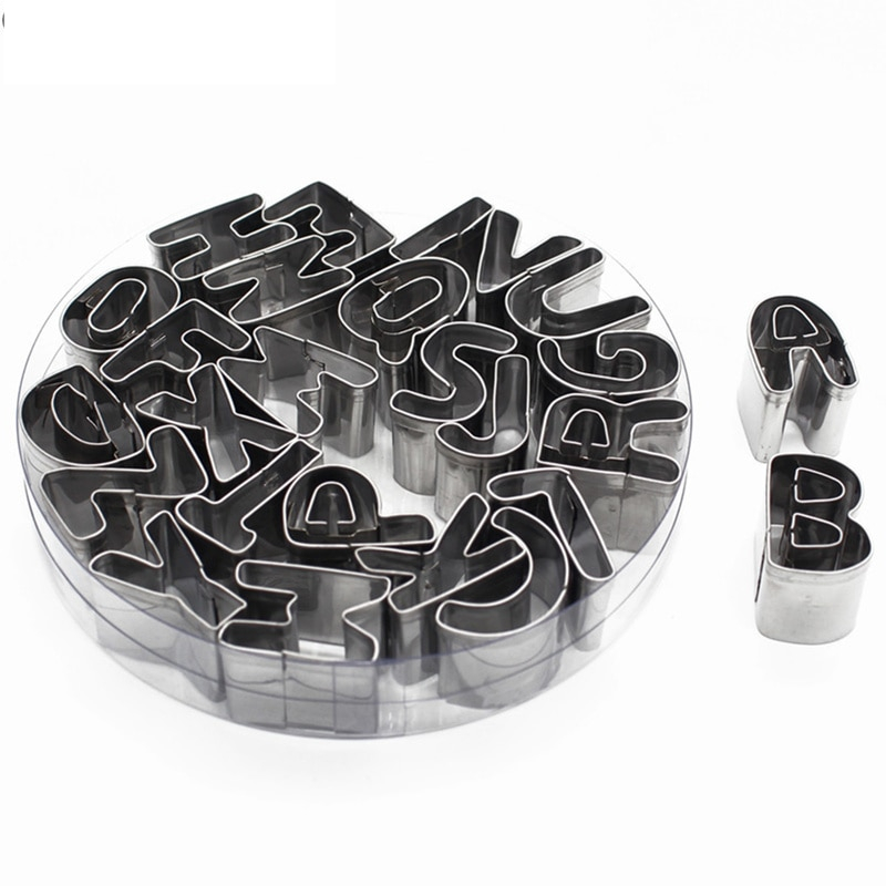 Alphabet Cookie Cutters Stainless Steel