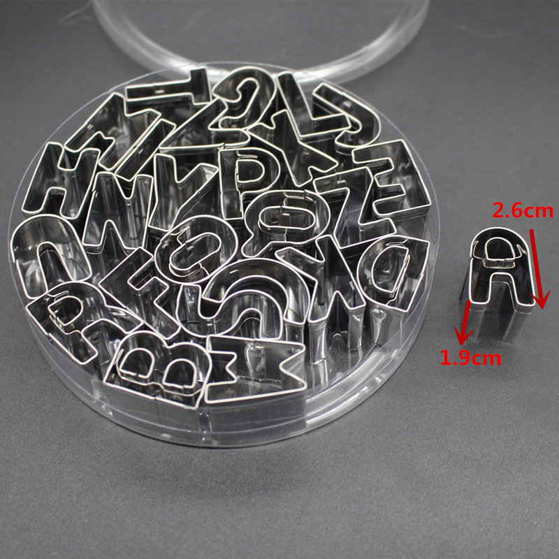 Alphabet Cookie Cutters Stainless Steel