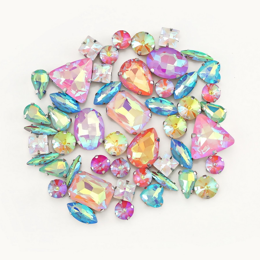 Crystal Rhinestones Flatback Jewels 50pcs/pack