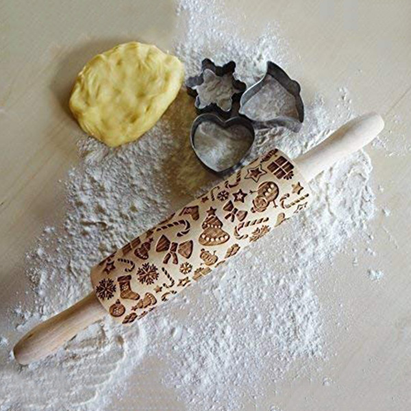 Christmas Rolling Pin Kitchen Tool