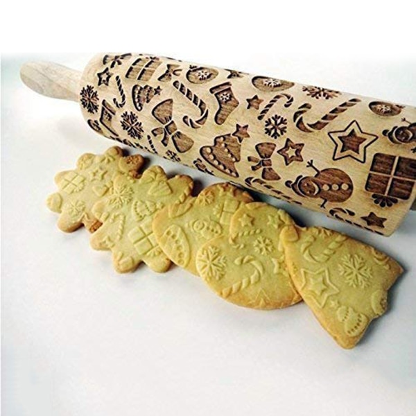 Christmas Rolling Pin Kitchen Tool